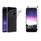 Kit Capa TPU Transparente Samsung S9 Plus + Película De Gel 3D