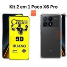 Kit Capa Transparente + Película Cerâmica Fosca para Xiaomi Poco X6 Pro