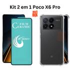 Kit Capa Transparente + Película de Cerâmica para Xiaomi Poco X6 Pro