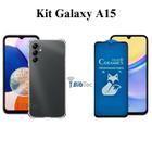 Kit Capa Transparente + Película Fosca Privacidade para Samsung Galaxy A15