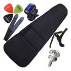 Kit Capa Violão C/ Multi Acessórios Correia Afinador Palheta  Carbon