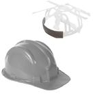 Kit capacete plt plastcor polietileno selo inmetro cinza c.a 31469 + carneira plastcor polietileno