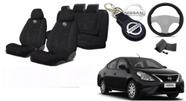 Kit Capas Aconchego Exclusivo Versa 11-19 + Volante + Chaveiro