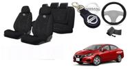 Kit Capas Aconchego Premium Versa 19-22 + Volante + Chaveiro