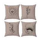 Kit Capas Almofadas Decorativas Lua e Flor 45x45 - ID Decor