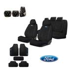 kit capas automotiva para banco em tecido grosso original + tapete e pedal esporte para brava 99 - kit automotivo