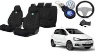 Kit Capas Banco Tecido Proteção Fox 2003-2022 + Capa de Volante + Chaveiro VW - Personalize Agora!