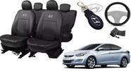 Kit Capas de Couro Hyundai Elantra 2011 + Capa de Volante + Chaveiro Hyundai