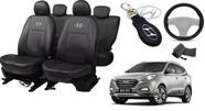 Kit Capas de Couro Hyundai ix35 2018 + Capa de Volante + Chaveiro Hyundai