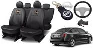 Kit Capas de Couro Nissan Sentra 2013 a 2014 + Capas de Volante + Chaveiro Nissan