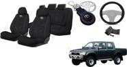 Kit Capas de Couro Personalizado Hilux 1991-03 + Volante + Chaveiro