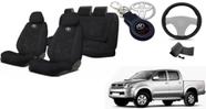 Kit Capas Personalizado Estofado Hilux 03-13 + Volante + Chaveiro