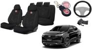 Kit Capas Tecido Bancos Fiat Fastback '18-'23 + Volante + Chaveiro - Proteção Completa