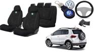 Kit Capas Tecido Proteção Crossfox 2003-2022 + Volante + Chaveiro VW