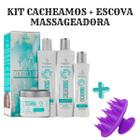 Kit capilar cacheamos + escova massageadora