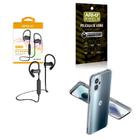 Kit Capinha Moto G13 + Fone De Ouvido Esportivo HS188 + Película de Vidro 3D