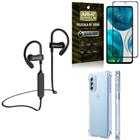 Kit Capinha Moto G52 + Fone Bluetooth Hs188 + Película 3D