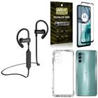 Kit Capinha Moto G62 + Fone Bluetooth Hs188 + Película 3D