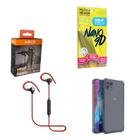 Kit Capinha Motorola G50 5G Fone Bluetooth Esportivo e Película de cerâmica 9D