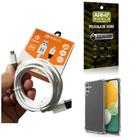 Kit Capinha Samsung A13 5G com Cabo Turbo Tipo C 3 Metros e Película de vidro 3D