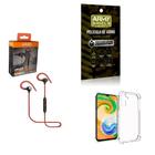 Kit Capinha Samsung A14 Fone Bluetooth Esportivo e Película de vidro 3D