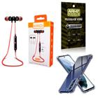 Kit Capinha Samsung S21 Fe + Fone Bluetooth Esportivo e Película de vidro 3D - Armyshield