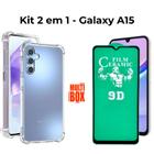 Kit Capinha Transparente + Película Cerâmica para Samsung Galaxy A15