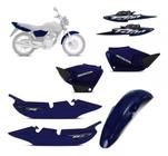 Kit Carenagem Completo Titan 125 Ks 2003 Azul com Adesivos