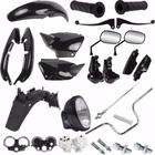 Kit Carenagem + Kit Carcaça Guidao Farol Cg 125 Fan 2004 A 2008 - Titan 125 2000 A 2004 Preto