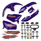 Kit Carenagem Titan 125 Azul Roxo 1998 com Adesivos + Parafusos Completos