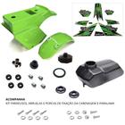 Kit carenagem verde com adesivo e tanque combustivel completo do walk machine maxx