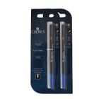 Kit Carga Para Caneta Crown RollerBall - Ca22007 Azul Preta ( Kit com 2 Unidades)