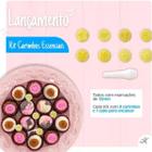 Kit Carimbos Marcador Para Brigadeiro Doces 8 Modelos Flork - Rosa