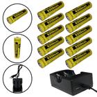 Kit Carregador 2 Carga + 10 Cargas 5200mAh 3.7V P/ Lanternas