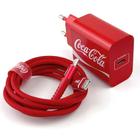 Kit Carregador + Cabo Usbc Coca- Cola 20w Vermelho Iwill