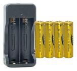 Kit Carregador Duplo+4 Baterias 18650 3,7/4,2V 8800Mah - Loaaquitem24