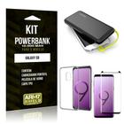 Kit Carregador Portátil 10K Tipo C Galaxy S9 Powerbank + Capa + Película de Vidro - Armyshield