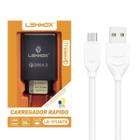 Kit Carregador Turbo compatível com Motorola Moto E5 - Cabo Micro USB V8 e Fonte