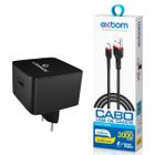 Kit Carregador Turbo compatível com Positivo Twist 5 - Cabo Micro USB V8 e Fonte