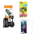 Kit Carregador Veicular + Capinha Motorol G200 + Película 9D