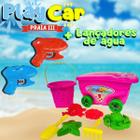 Kit Carrinho De Praia Infantil E 2 Lançadores De Água Com Acessórios Arminha De Brinquedos GGB E DM Toys