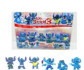 Kit Cartela com 6 Bonecos Lilo Stitch Vários personagens 7 cm