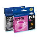 Kit Cartucho de Tinta Epson Magenta/Preto P/ Stylus T196