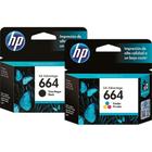 Kit Cartuchos Originais HP 664 Preto + HP 664 Colorido F6V29AB F6V28AB