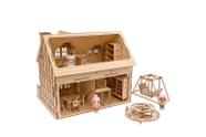 Kit Casa Bonecas Com 29 Moveis Decorativa Bia Natural Darama