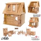 Kit Casa Bonecas Escala Barbie Garagem Milla Nat 18 Moveis