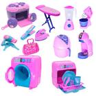 Kit Casa Brinquedo Fogão Cachorro Máquina Lavar Beleza 22p