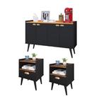 Kit Casa Completa 2 Mesas Cabeceira Estilo Mesinhas Lateral Cama Aparador Buffet Kiev Cantinho Café Cozinha Sala Estar - RPM Móveis