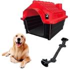 Kit Casa Pet Plástica N4 Médio + Corda Trança Colorida 26 Cm