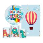 Kit Casado Dia Das Crianças Painel Redondo Trio Capas